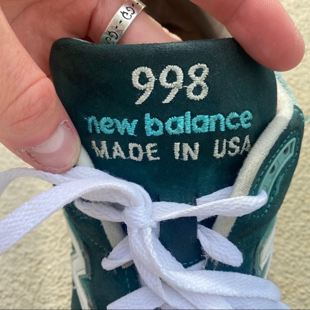 New Balance 998 Explore By Sea M998CSAM Men’s Size 13 Green White Abzorb USA - Picture 4 of 12